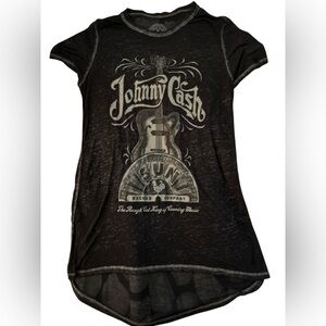 Johnny Cash Sun Record Company Black Tee Shirt